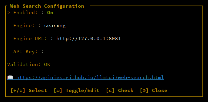 SearXNG Settings