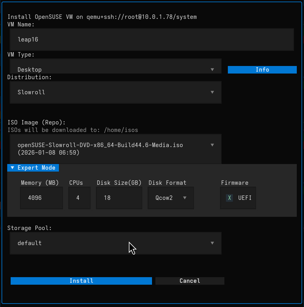 VM Installation Wizard