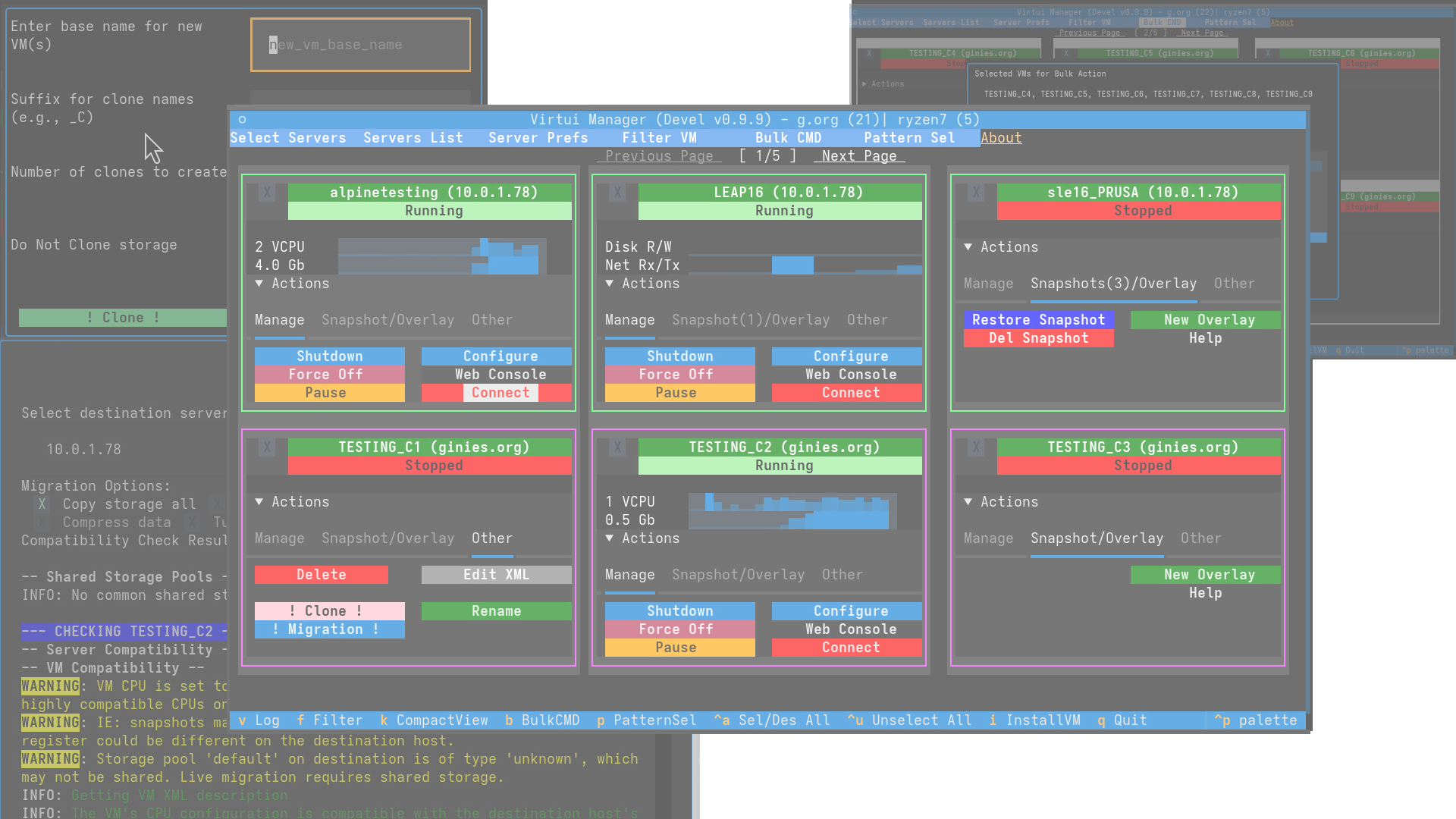 VirtUI Manager Main Window