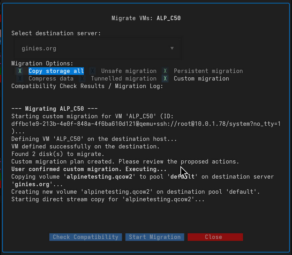 Custom Migration Details