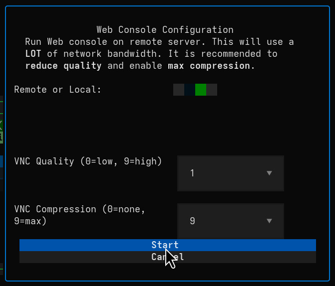 Web Console Configuration